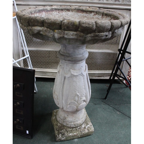 360 - A cast stone bird bath