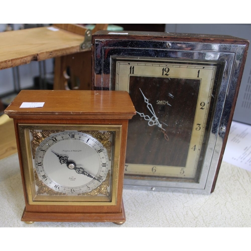 378 - A Mappin and Webb mantle clock with a Smith's Electric mantle clock