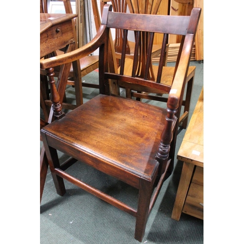 388 - A 19th century solid seated mahogany carver chair