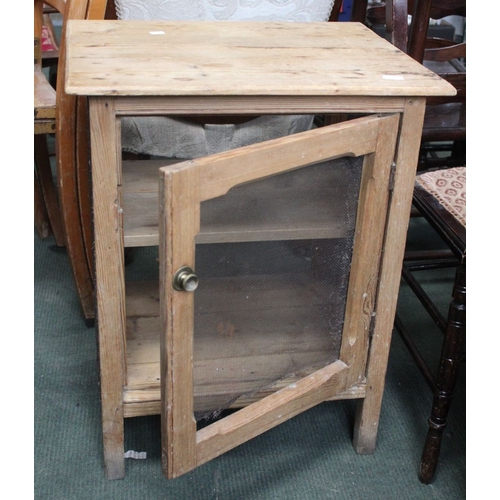 394 - A rustic pine meat safe