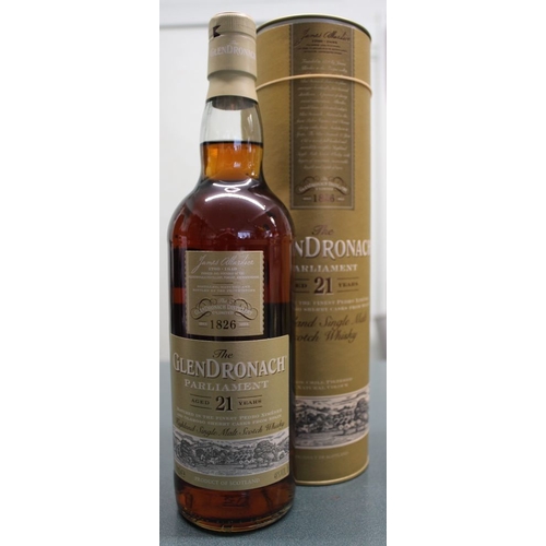 72 - The Glendronach Parliament, 21 years, Highland Single Malt Scotch Whisky, in presentation tube