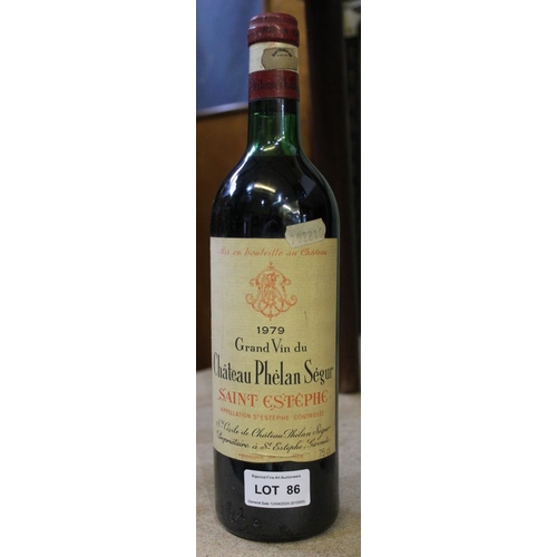 86 - Chateau Phelan Segur 1979, Chateau bottled, 1 bottle