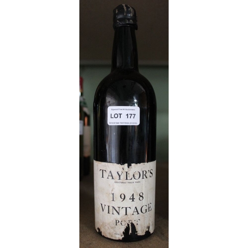 177 - A bottle of Taylor's vintage port 1948