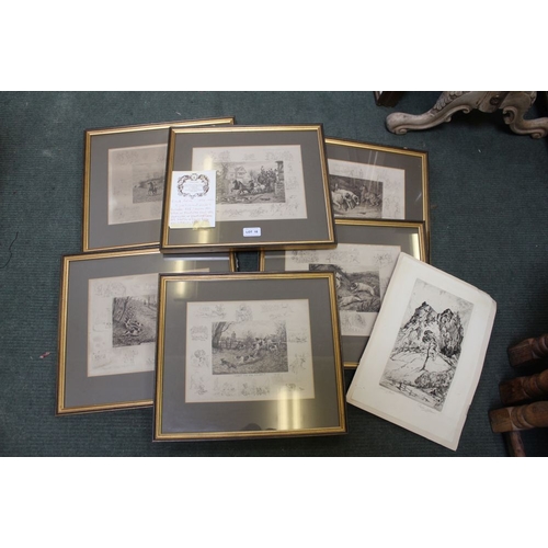 18 - Frank Paton 1856 - 1909, six framed and glazed engravings