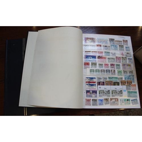 9 - Two are stockbooks, many hundreds World stamps, good variety