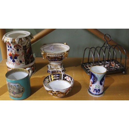 A selection of 19th century porcelain, to include; 3 pieces of 