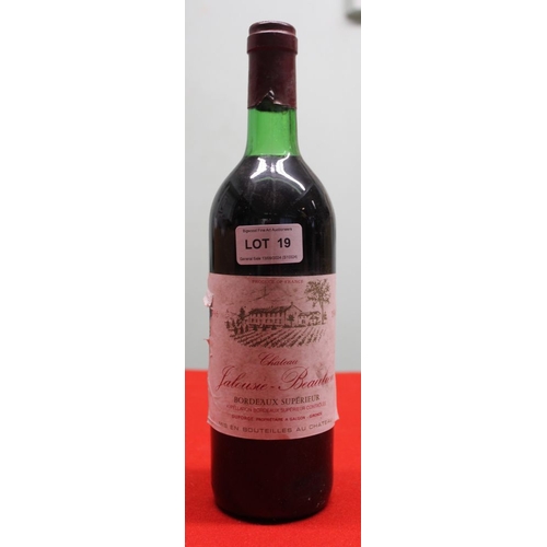 19 - Chateau 1986 Jalouse Beaulieu, Bordeaux Superieur 1 bottle