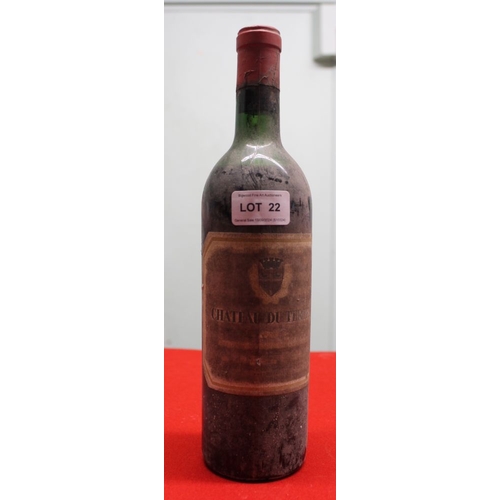 22 - Chateau du Tertre 5th grand Cru Margaux 1966 1 bottle