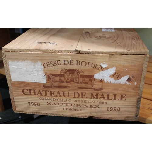 58 - Chateau de Malle Sauternes 1990, 7 bottles