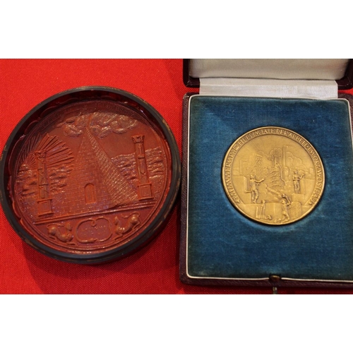 23 - A cased Masonic wax seal, 