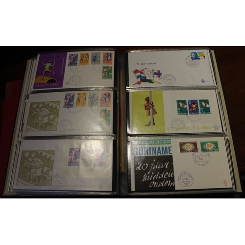 71 - First day cover album, approx.. 50 covers Surinam, plus few more World commercially used