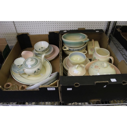 437 - Two boxes of Susie Cooper bowls, jugs, butter dish, plates, etc