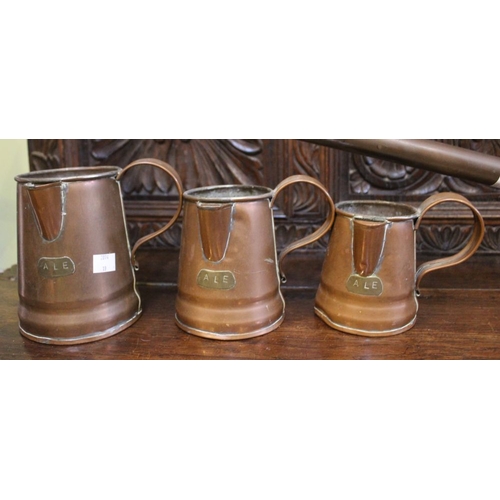 79 - Copper measuring jug and warming pan