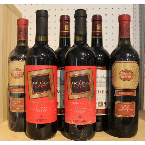 111 - Mixed lot containing six red wines (6)