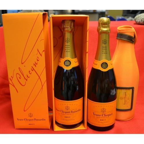 12 - Two bottles of Veuve Clicquot Yellow Label Brut Champagne