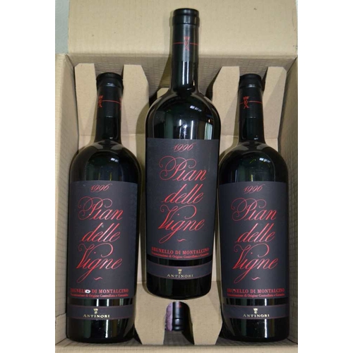 135 - Pian delle Vigne Brunello de Montalcino 1996, 6 bottes