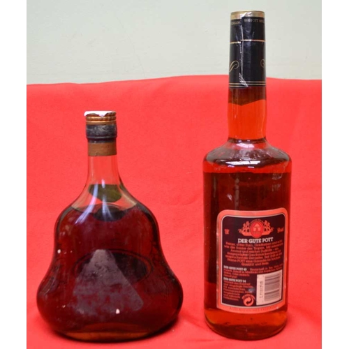 183 - J A Hennessy & Co XO Cognac, 1 bottle
 Der Gut Pott Rum, 1 bottle