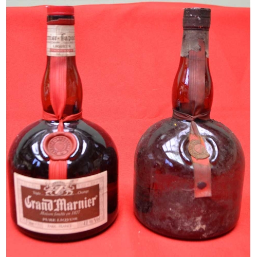 191 - Grand Marnier Liqueur, 2 bottles, one without label