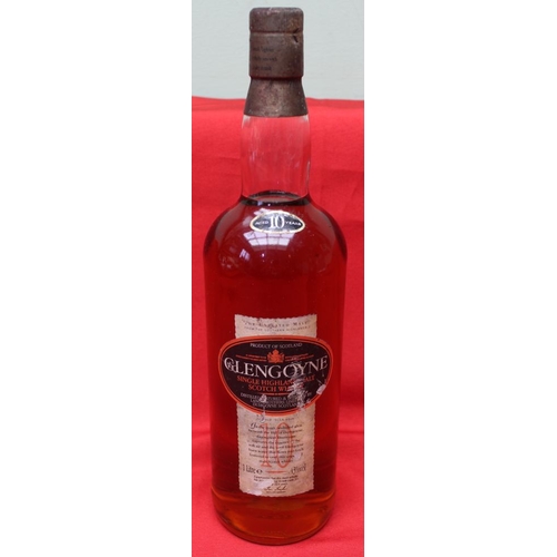 29 - Glengoyne single highland malt scotch whisky aged 10 years. 1L