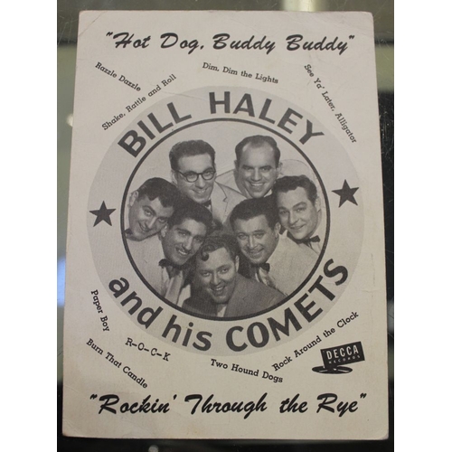 335 - Bill Haley and his Comets autograph 'Rocking Through the Rye' tour, posted to the UK from the USA