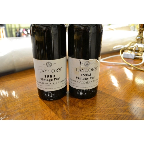 86 - Taylor's port 1983, 2 bottles (one label a/f)