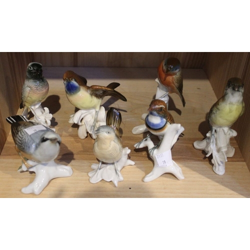 138 - A collection of seven Karl Ens ceramic birds