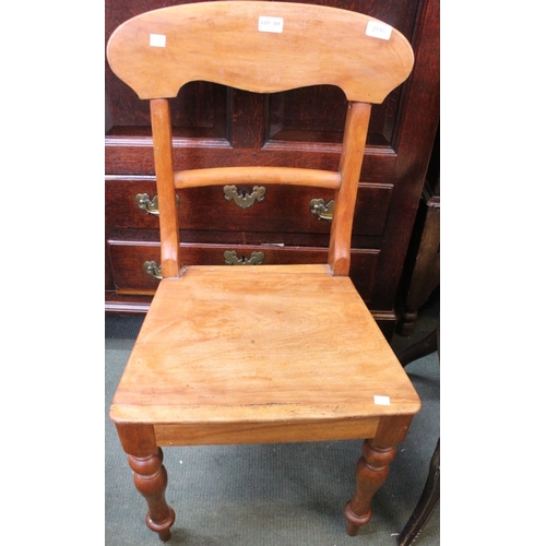 301 - A single carved wooden seated occasional chair