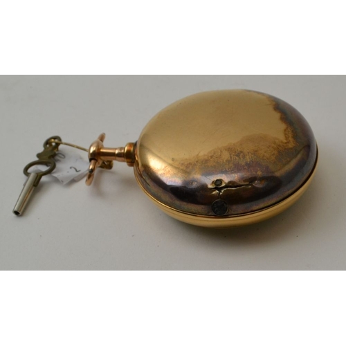 33 - William Holmes, Strand, London, a George lll 18ct gold, pair cased pocket watch, case London 1808, g... 