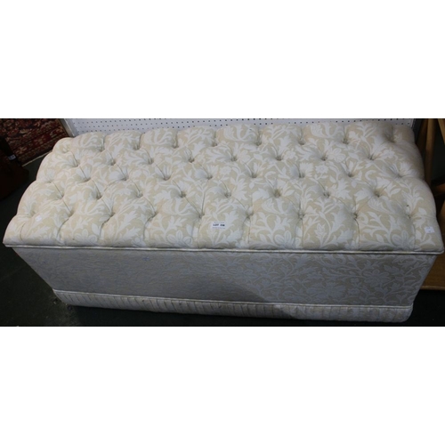 336 - A cream upholstered button topped otterman