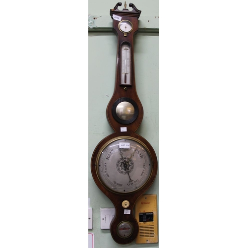 378 - A banjo barometer / thermometer