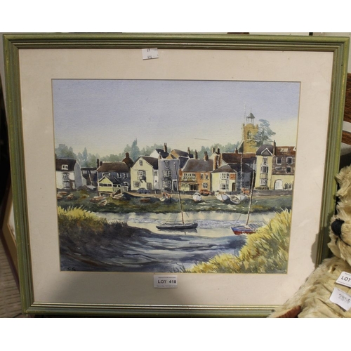 418 - Wiven Hoe, Essex, C J Goodchild, watercolour painting