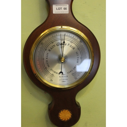 66 - A reproduction banjo barometer 