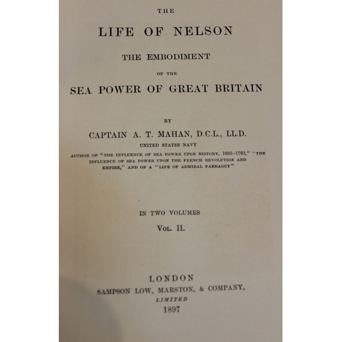 127 - Mahan : The Life of Nelson 1897 2 vols Fine Binding (2)