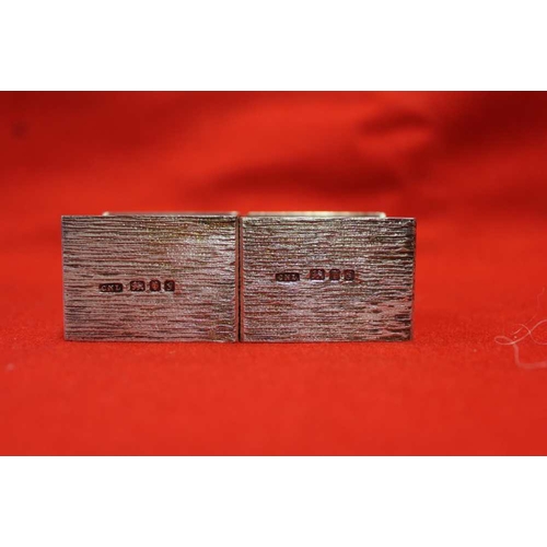 2 - A pair of modernist silver napkin holders by C.N. Lawrence