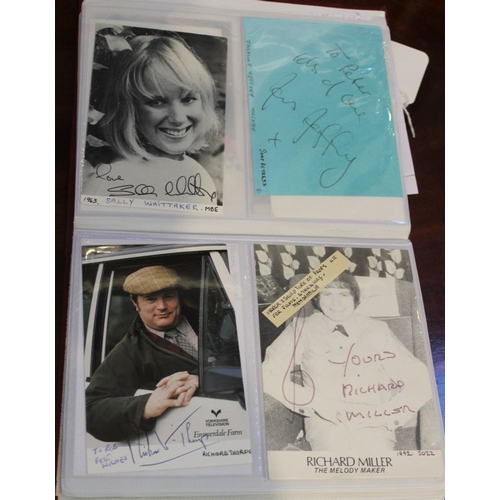 207 - An album of approx 100 autographs & photographs of celebrity, to include Peter Cavangh, Bill Campbel... 