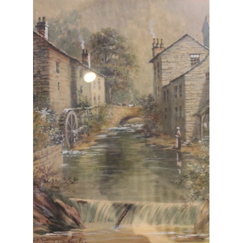 243 - Milton Drinkwater - two original 19th century watercolours framed and glazed 