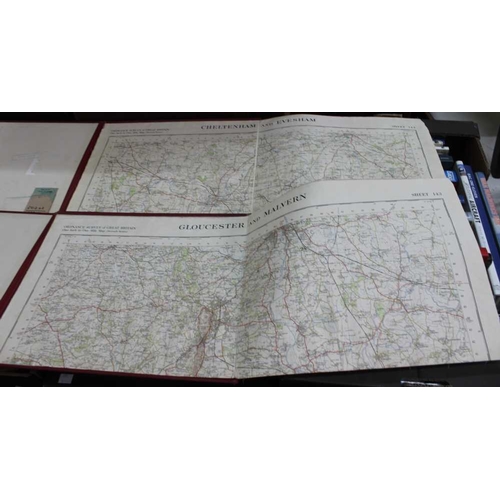 265 - Two boxes of Ordinance Survey and other maps with sheet maps