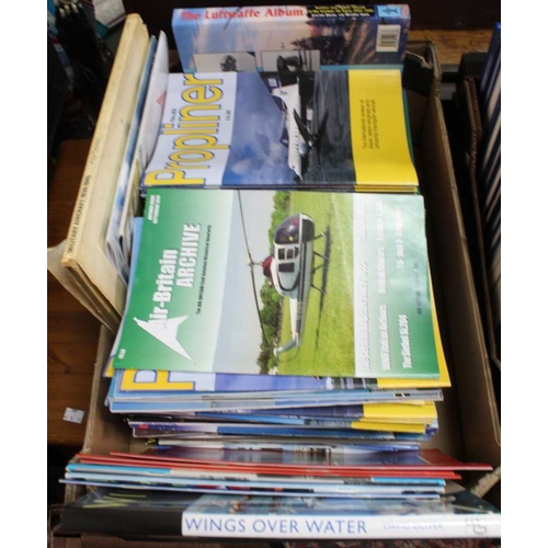 278 - Two boxes of aviation books and magazines