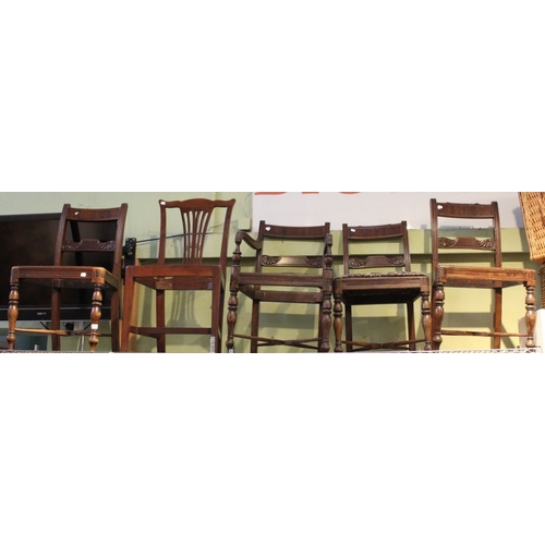 109 - Five chair frames for restoration