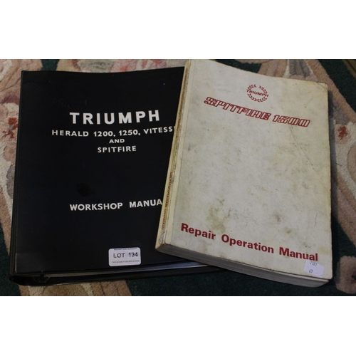 194 - Two Triumph workshop manuals