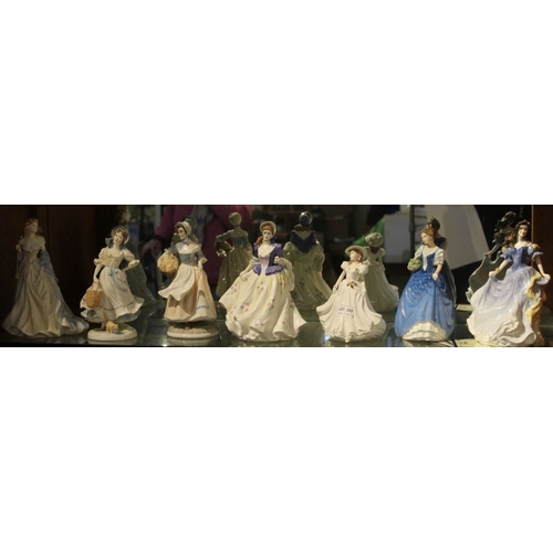 203 - Seven Royal Doulton Ladies - Charlotte, The Milk Maid, Bakers Wife, Congratulations, Sweet Lilac, He... 