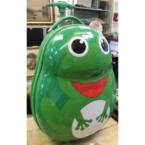 312 - A novelty child's pull along suitcase in the form of a frog