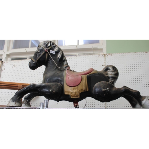 327 - A painted metal childs horse