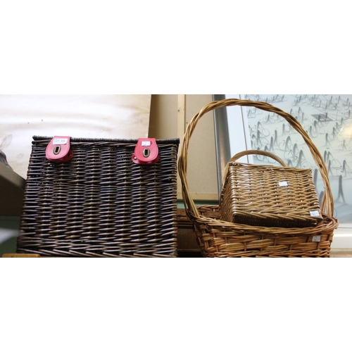 328 - Three wicker baskets