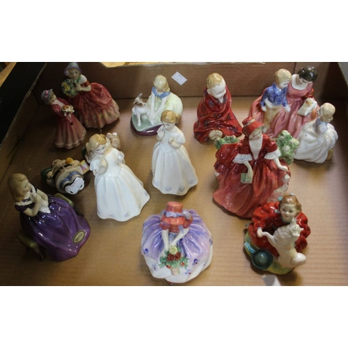 330 - A collection of thirteen Royal Doulton Ladies ornaments, to include This Little Pig, Catherine x 2, ... 