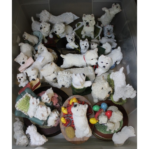 333 - A collection of cast resin West Highland Terrier models