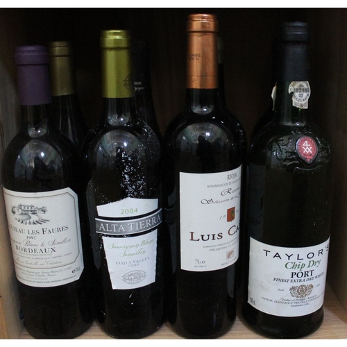 46 - A Taylor's port, together with seven bottles of mixed red wine (8)