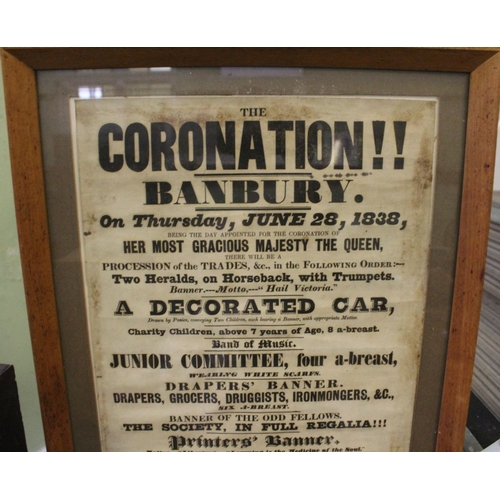 67 - An early Victorian printed poster 