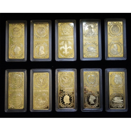 93 - A collection of commemorative coins, includes gold plated, some boxed