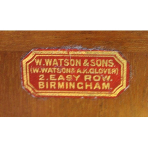 248 - W Watson & Sons, Birmingham - 19th century brass microscope in original oak carry case